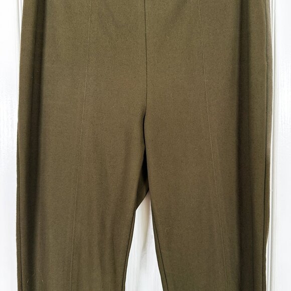 Vince Stitch Front Legging Womens Size M Green Ankle Zip Side Stretch Cl… - Picture 7 of 10